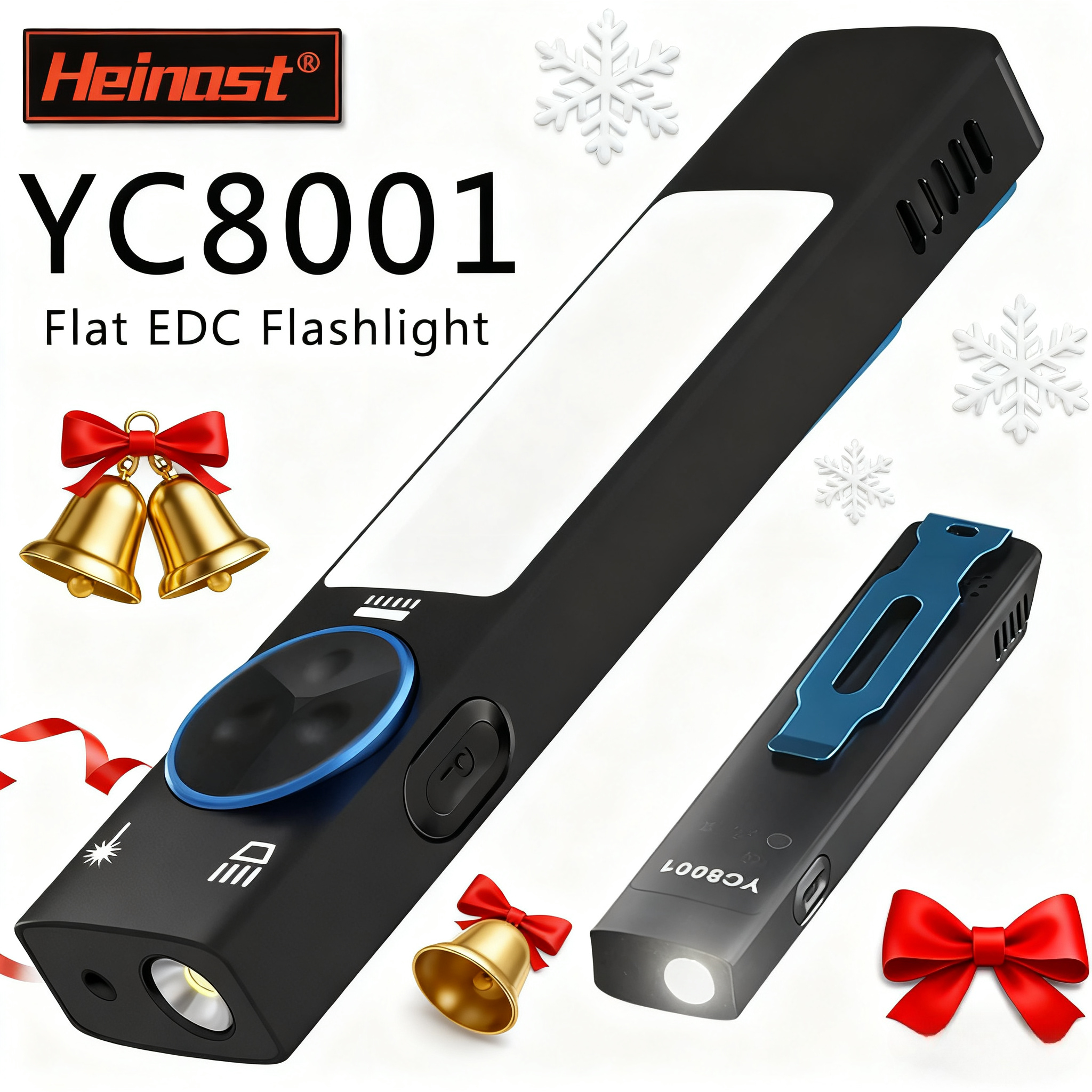 Keychain Flashlight - YC8001 1000LM Mini EDC Flashlight, Rechargeable