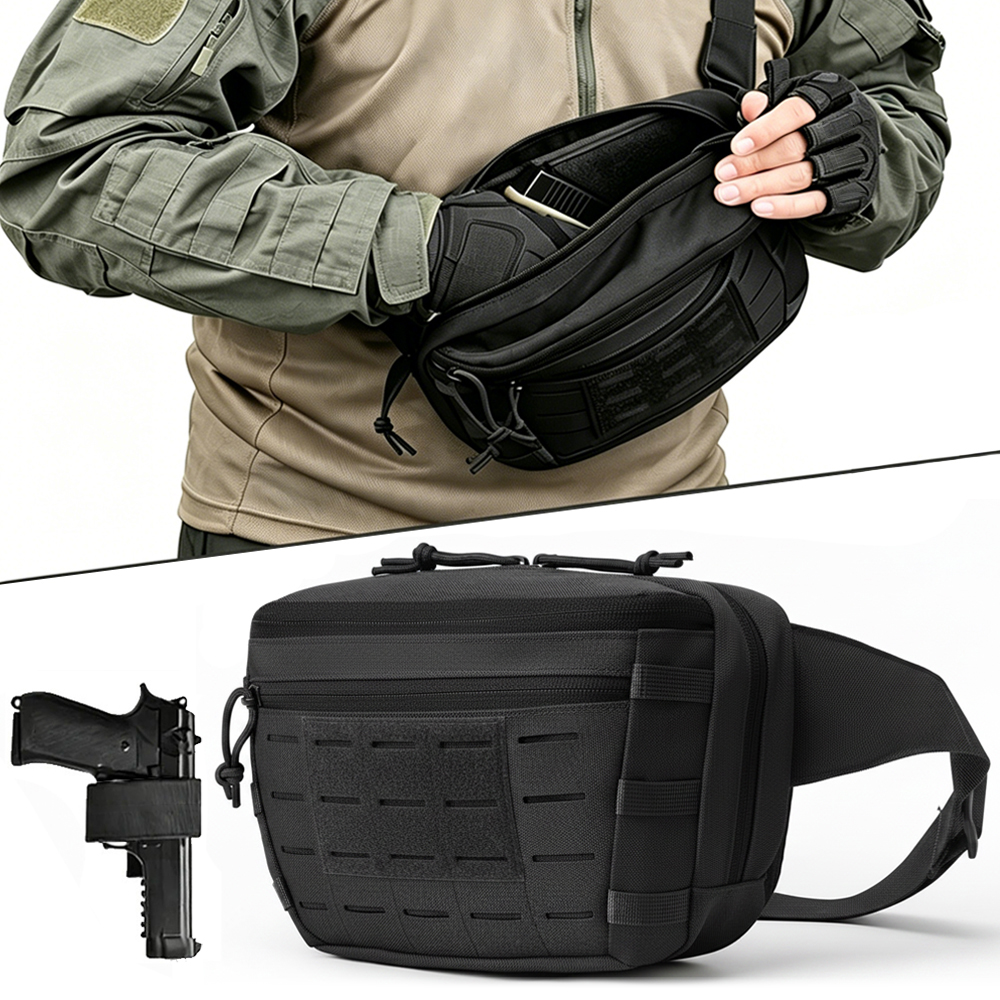 Edc Concealed Carry Fanny Pack - Tactical Pistol Gun Bag Concealed Carry