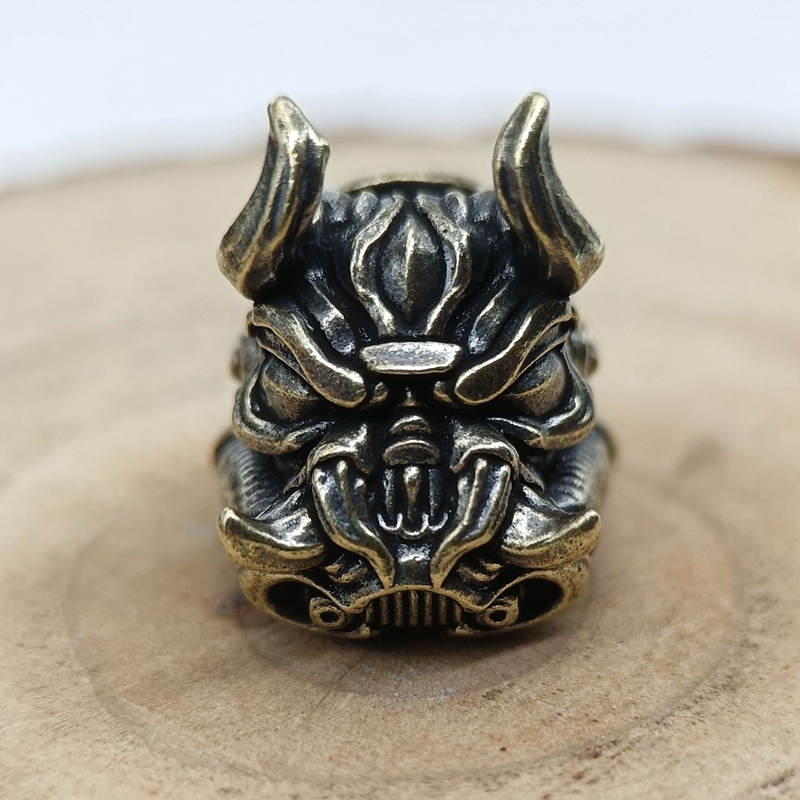 Mecha Dog Head Brass Knife Bea - Edc Carry Knife recension och pris