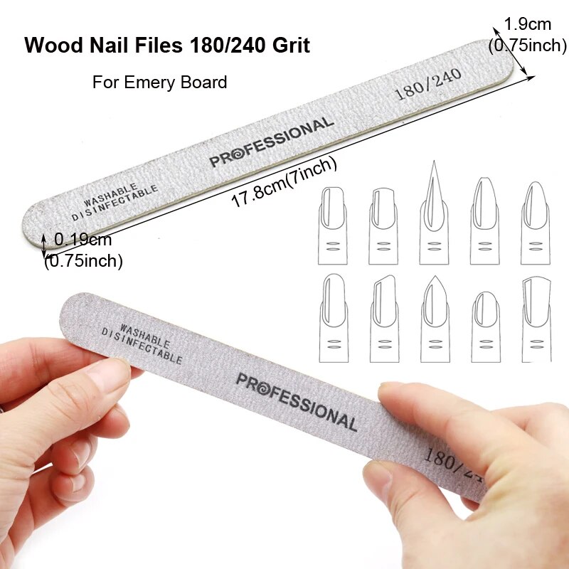 100Pcs Wooden Nail File Profes - Nail File Titanium recension och pris