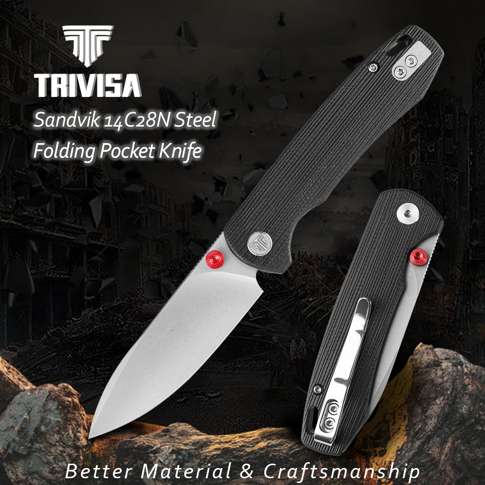 TRIVISA Folding Knife for Men, - Pocket Knife Ceramic recension och pris
