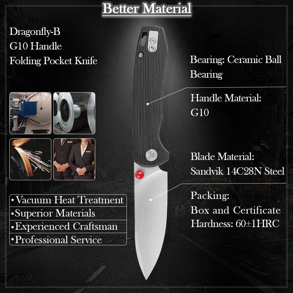 TRIVISA Folding Knife for Men, - Pocket Knife Ceramic recension och pris