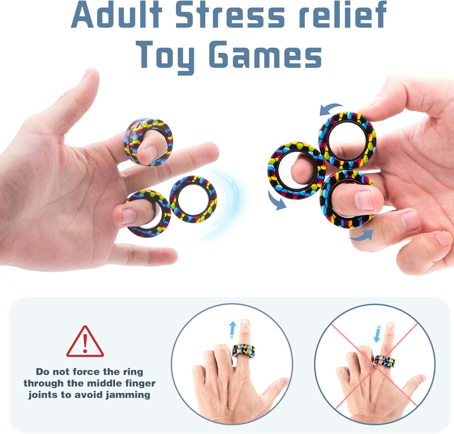 Magnetic Rings Fidget Toy Set  - Fidget Spinner Bearing recension och pris