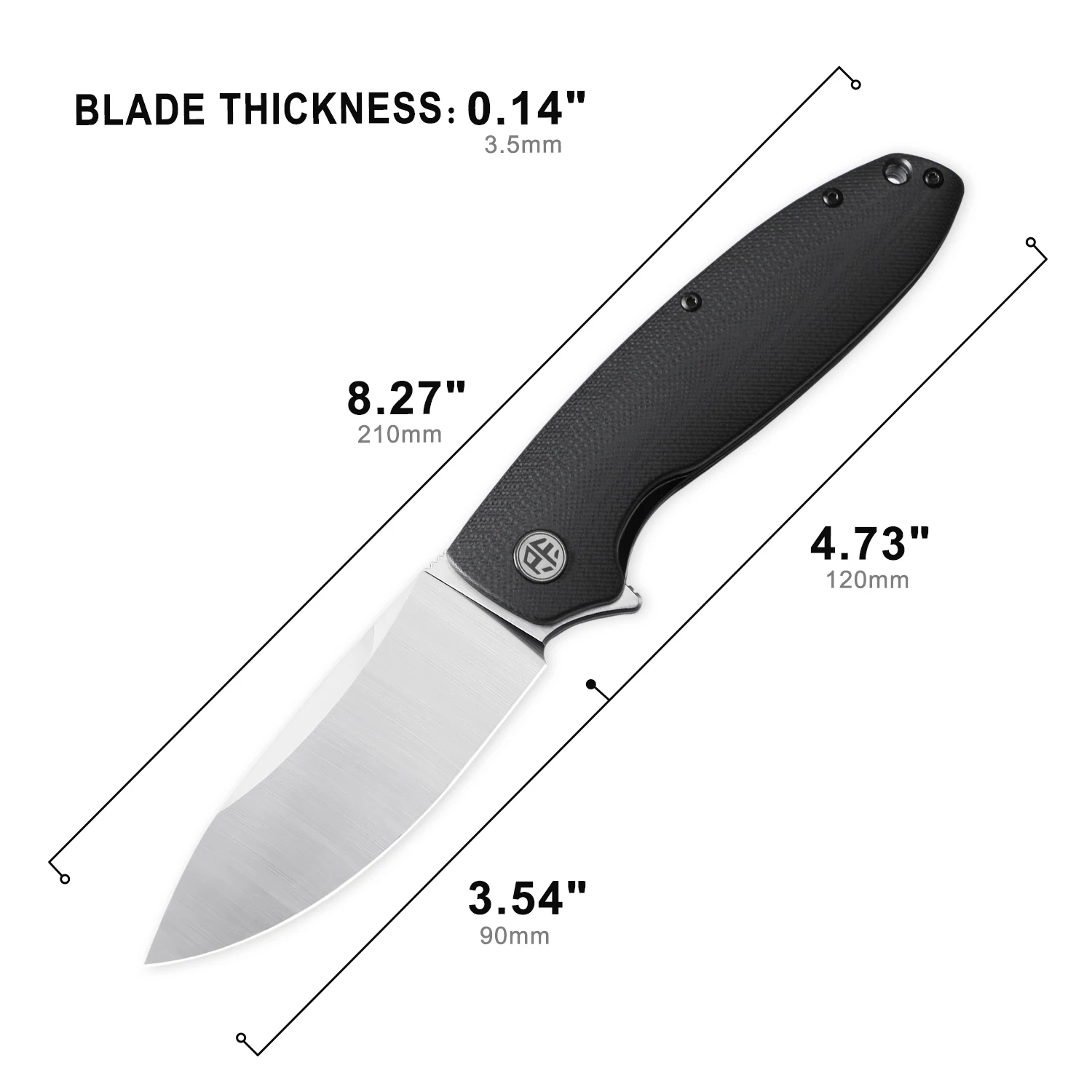 Petrified Fish PFB01 Folding K - Pocket Knife Ceramic recension och pris
