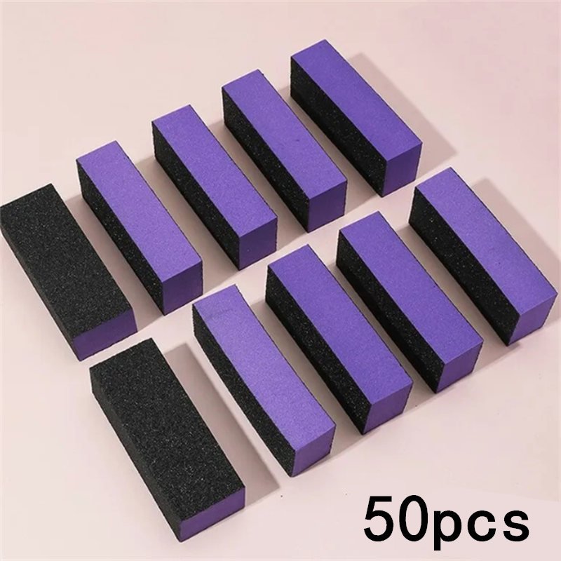 10/20/50pcs 3 Side Sponge Nail - Nail File Titanium recension och pris