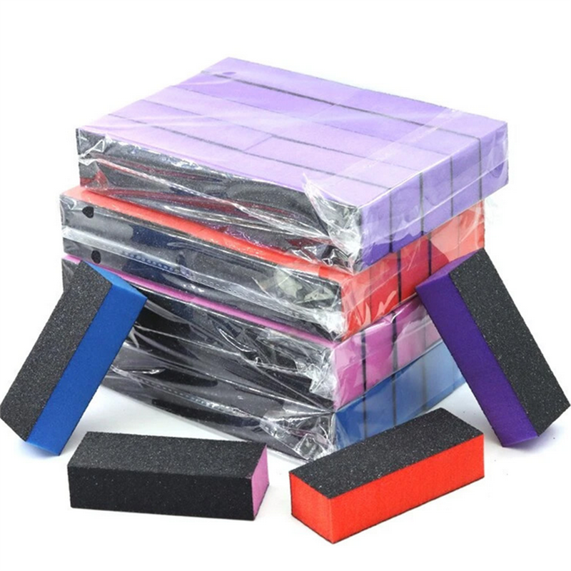 10/20/50pcs 3 Side Sponge Nail - Nail File Titanium recension och pris