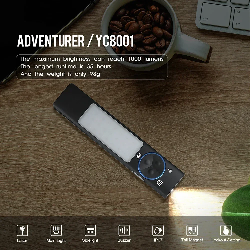 YC8001 1000LM Mini EDC Flashli - Keychain Flashlight recension och pris