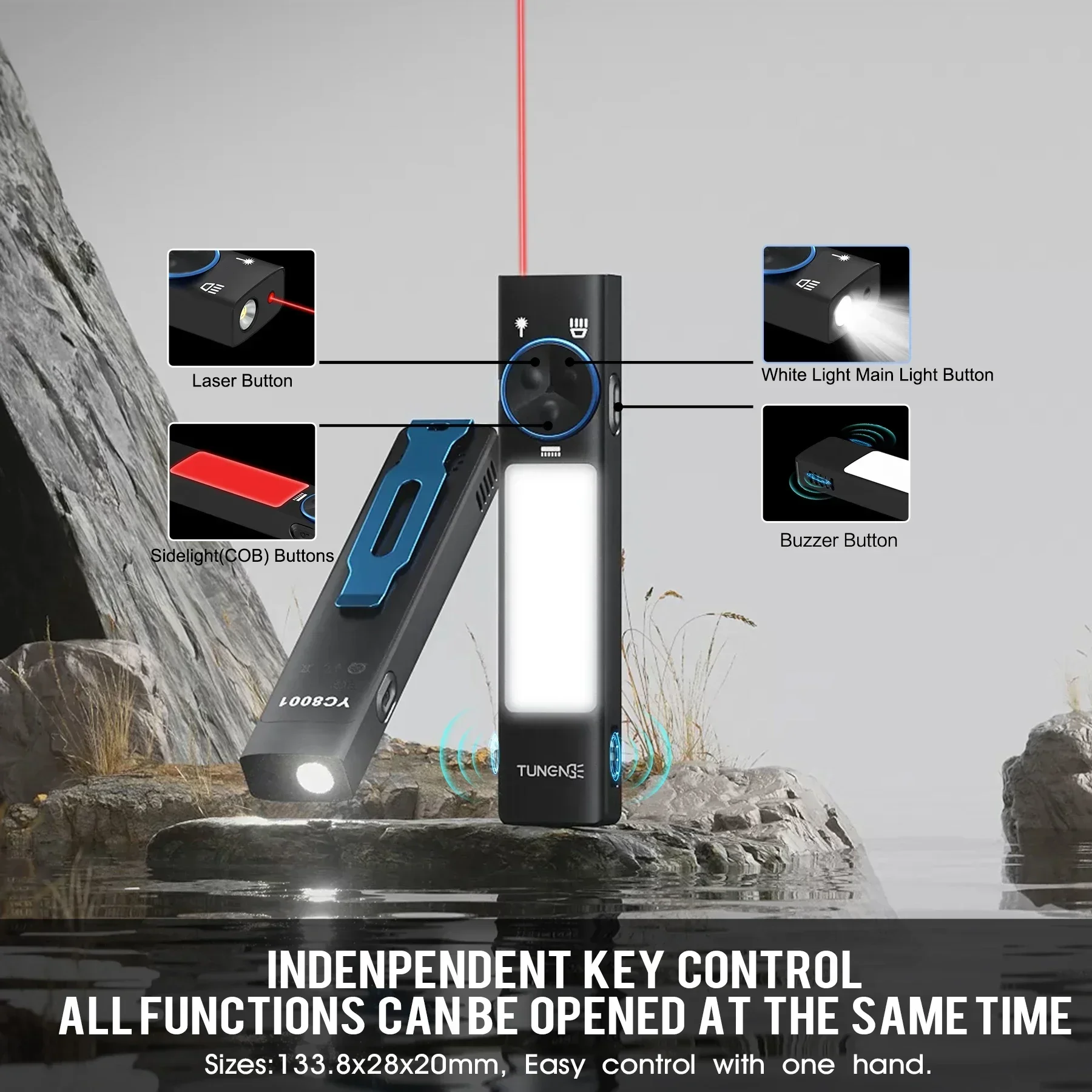 YC8001 1000LM Mini EDC Flashli - Keychain Flashlight recension och pris