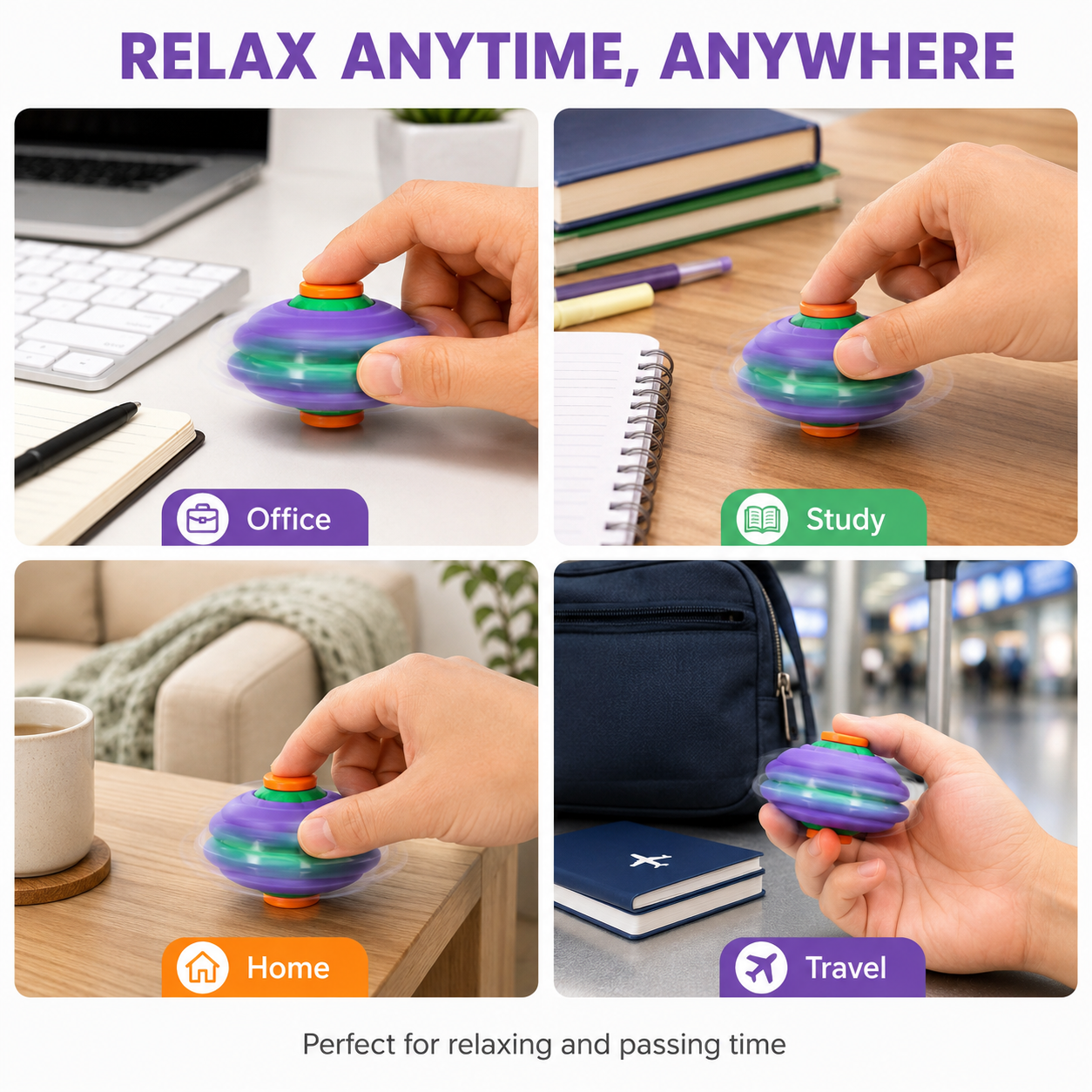 Hot Press to Spin Fidget Ball  - Fidget Spinner Bearing recension och pris