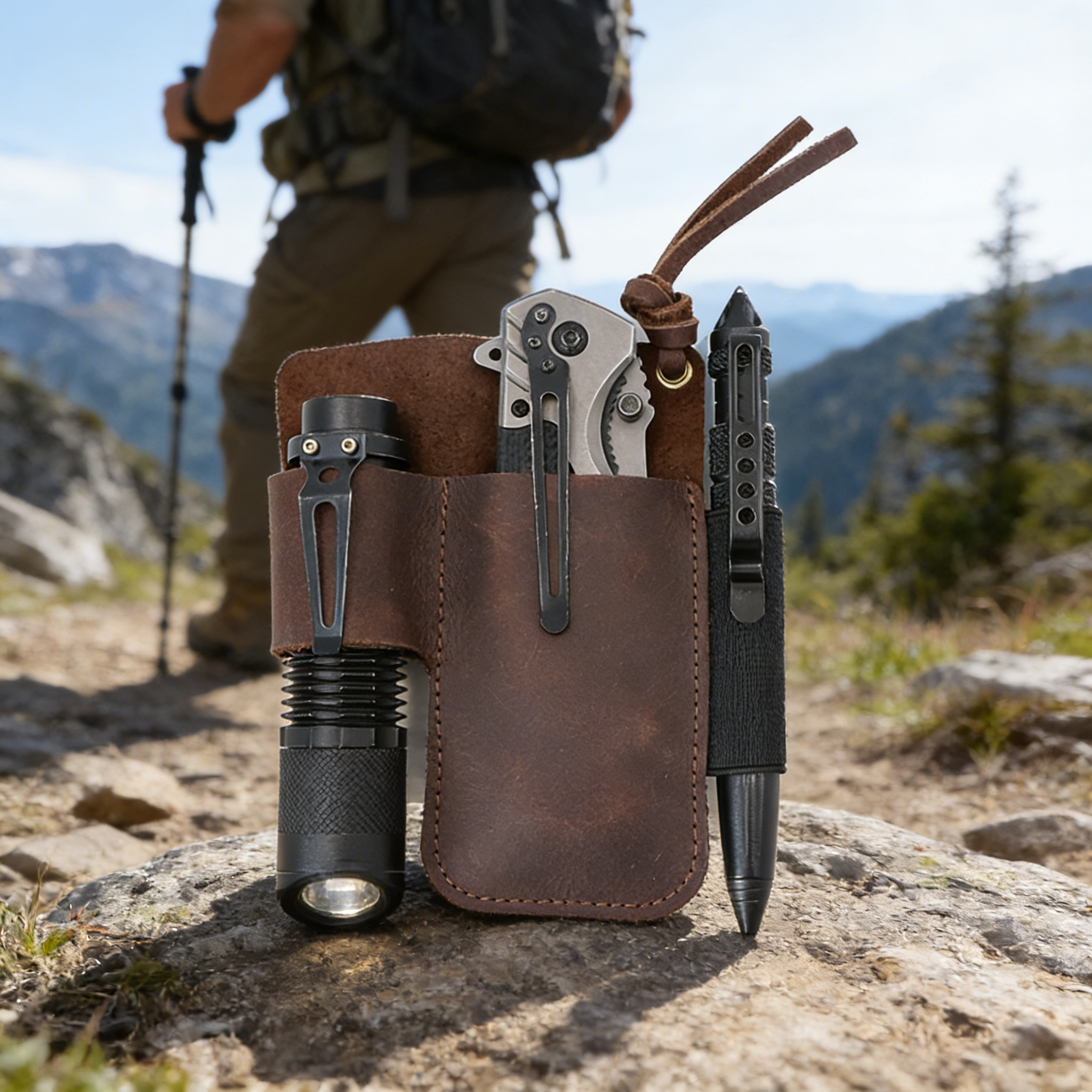EDC Leather Flashlight Tool Ho - Edc Carry Holster recension och pris
