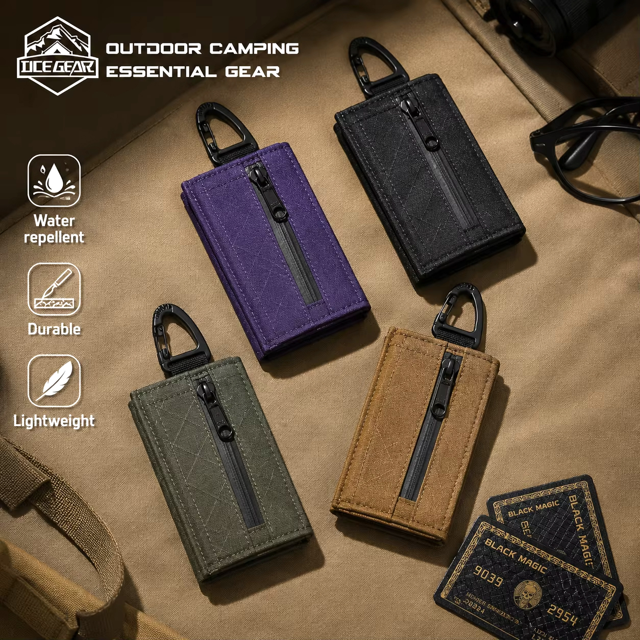 Lightweight Trifold Wallet wit - Edc Concealed Carry recension och pris