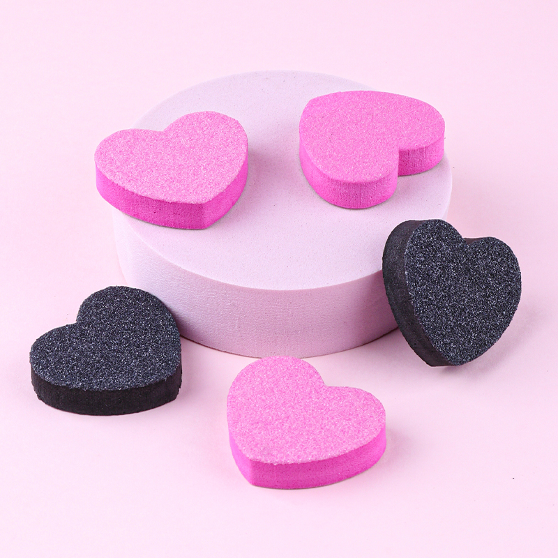 Mini Heart Foam Nail Buffer Bl - Nail File Titanium recension och pris