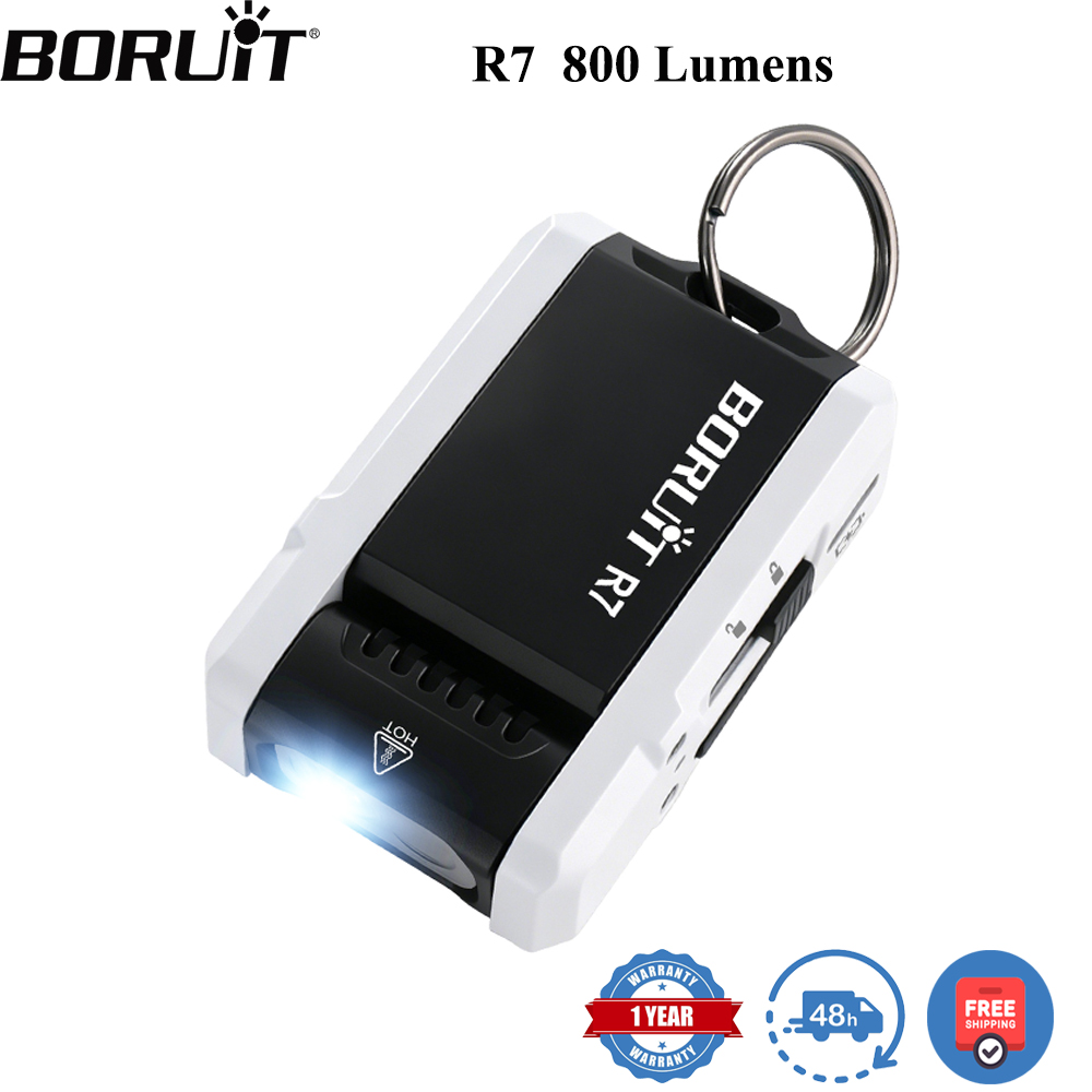 BORUiT R7 EDC Multi-Color Flas - Keychain Flashlight recension och pris