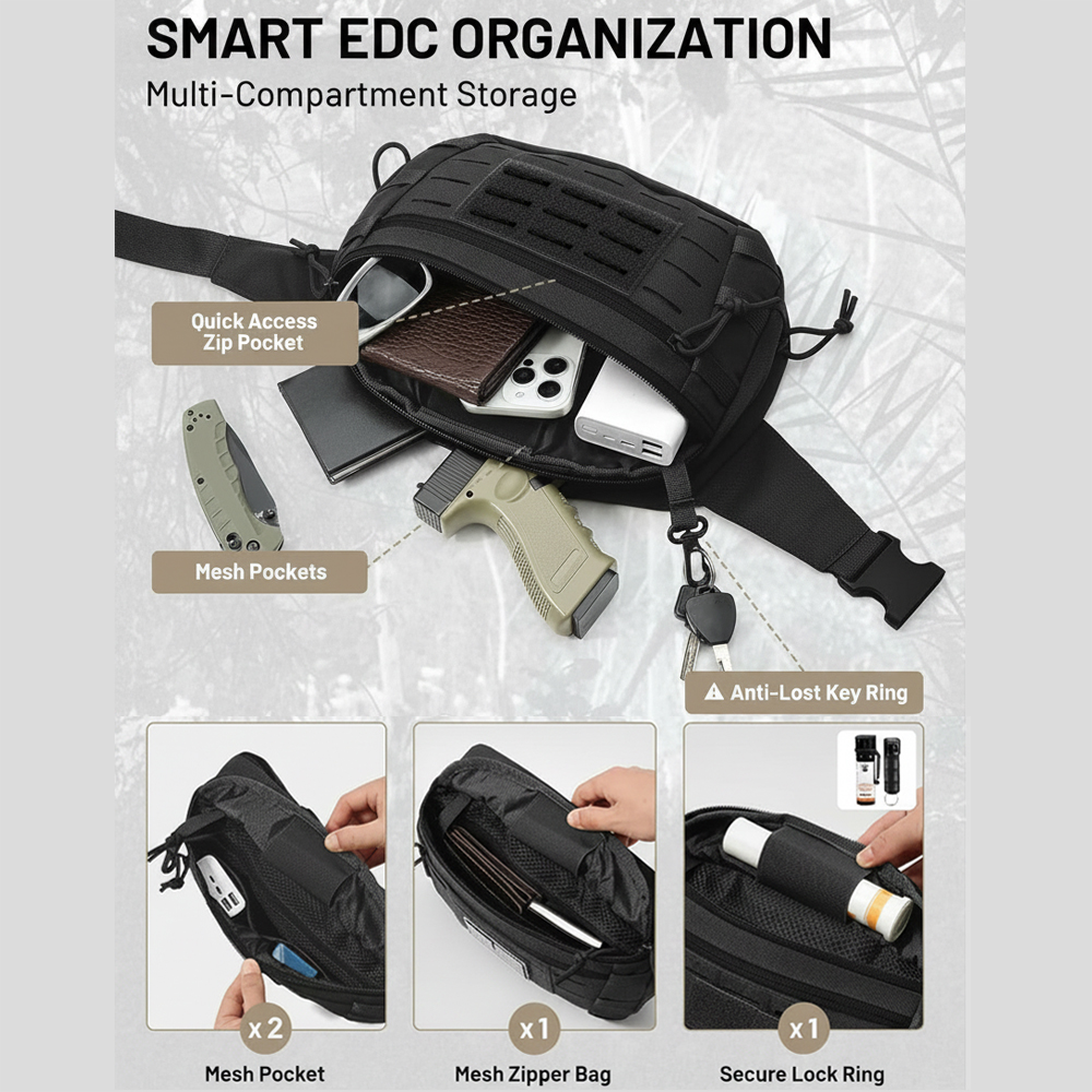 Tactical Pistol Gun Bag Concea - Edc Concealed Carry Fanny Pack recension och pris